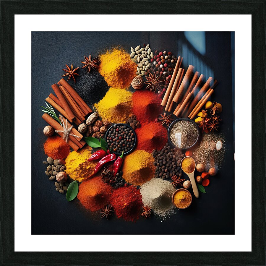 spices table food 13 Picture Frame print