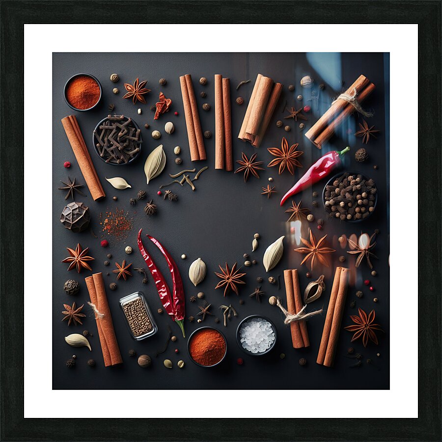 spices table food 11 Picture Frame print