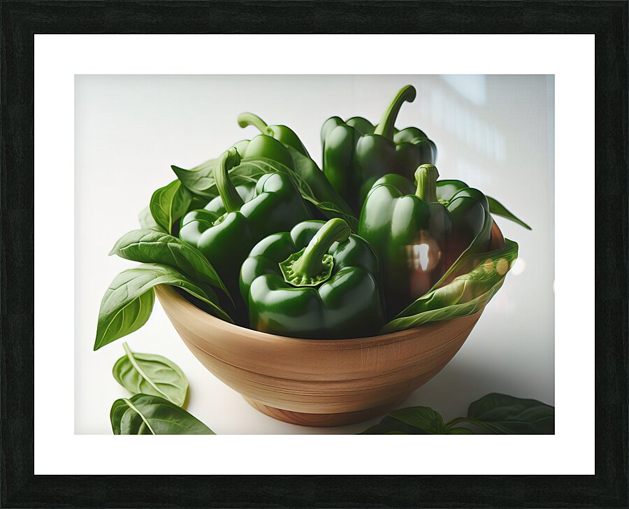 Red green yellow peppers food 8 Picture Frame print