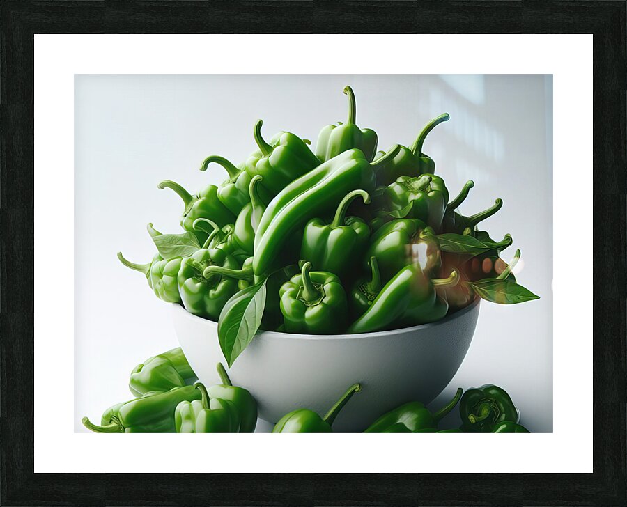 Red green yellow peppers food 14 Picture Frame print