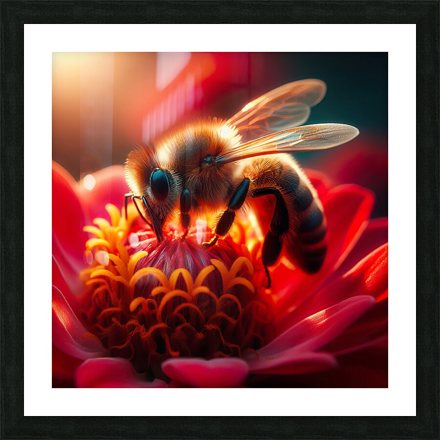 Pollinating bees bee pollinating 9 Picture Frame print