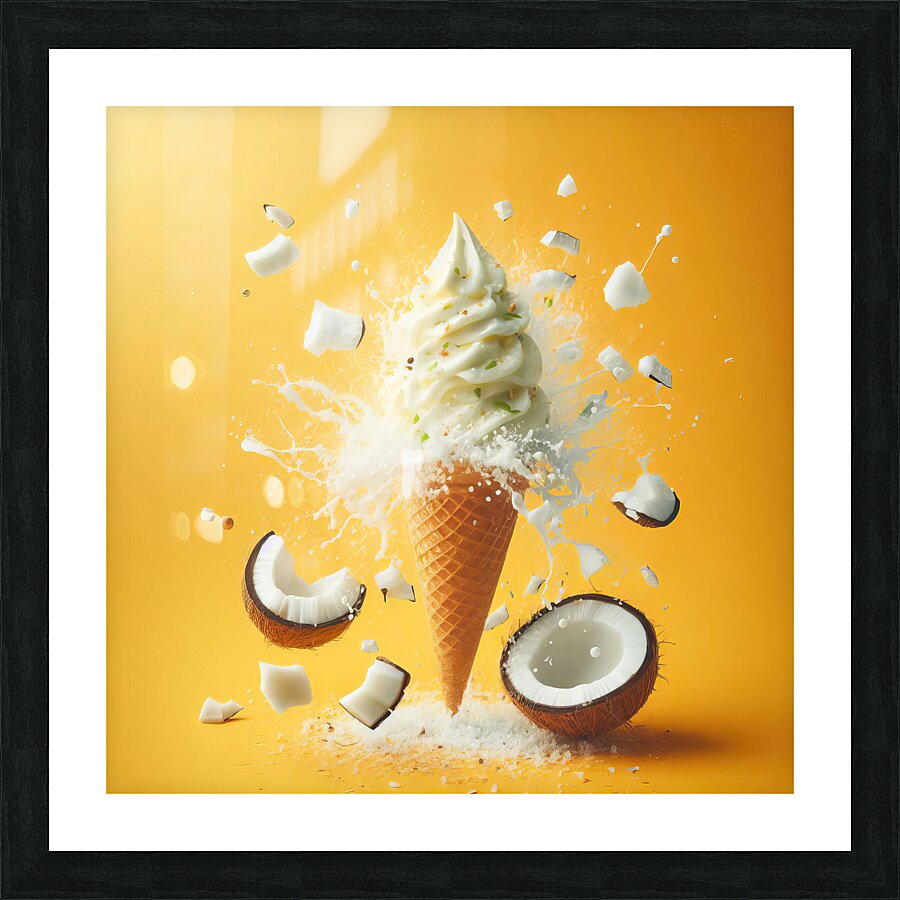 Strawberry ice cream chocolate vanilla various ic 1717277125.0548 Picture Frame print