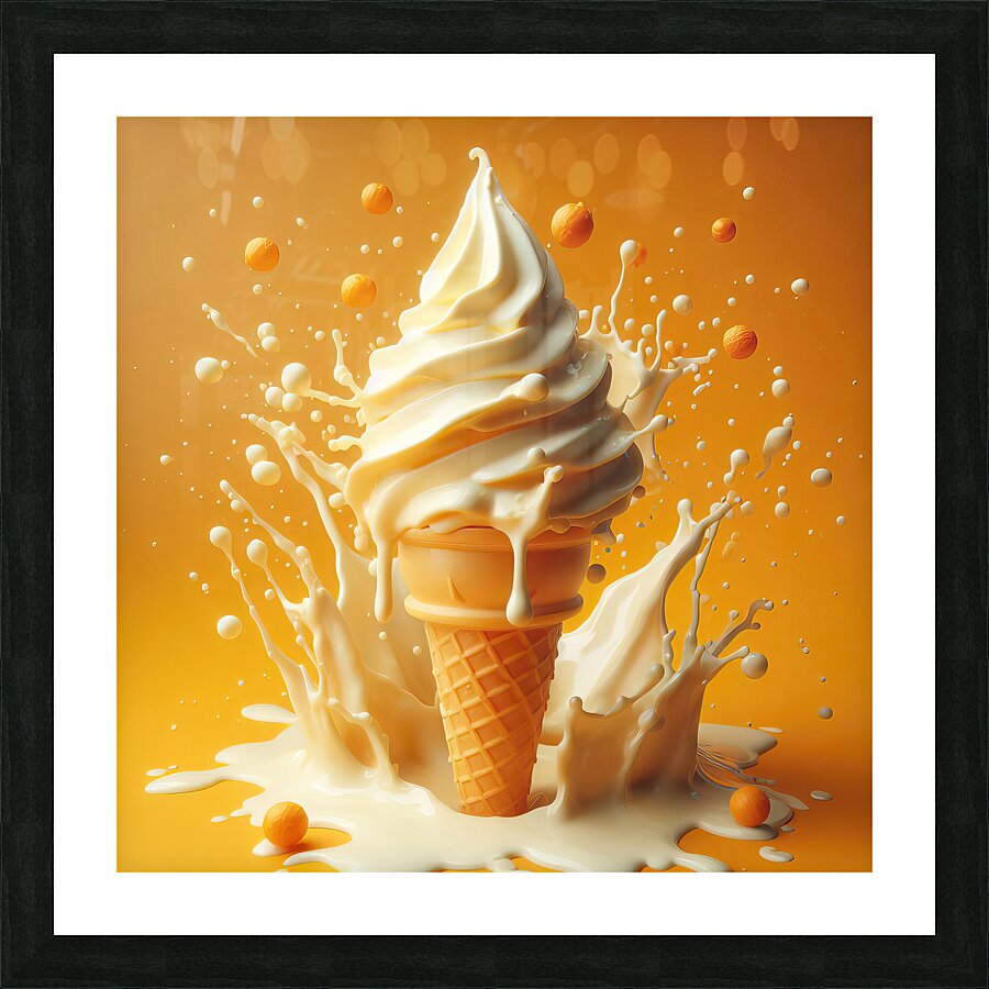 Strawberry ice cream chocolate vanilla various ic 1717277156.0473 Picture Frame print