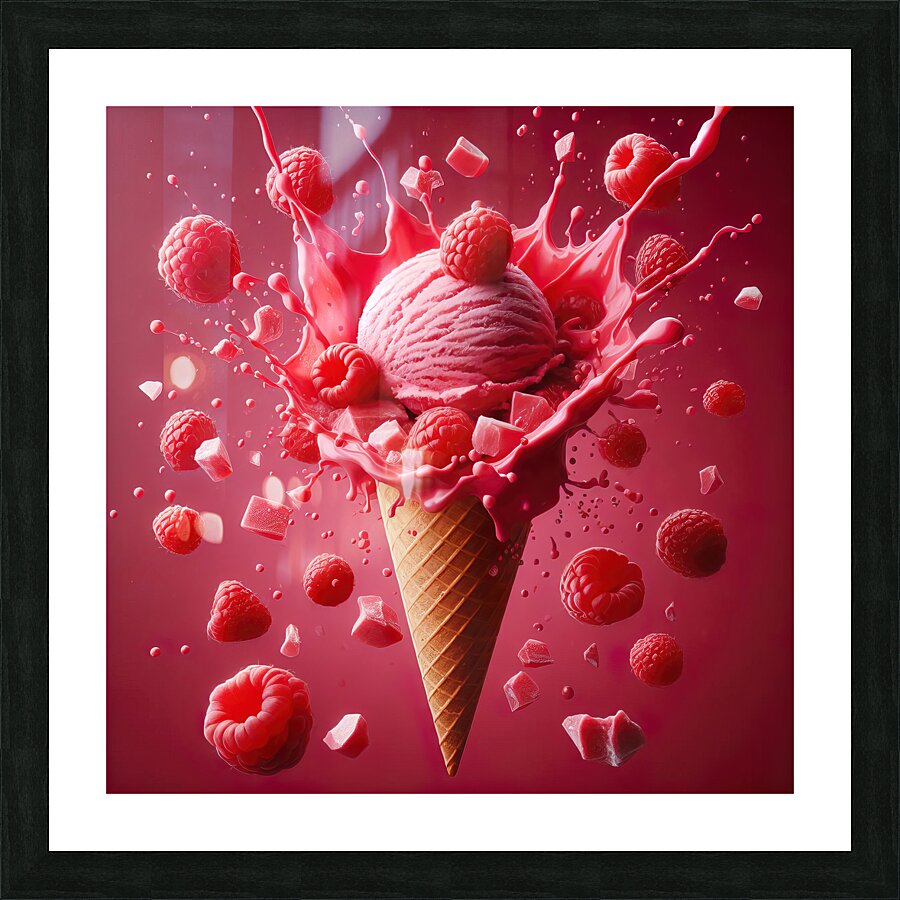 Strawberry ice cream chocolate vanilla various ic 1717277196.3454 Picture Frame print