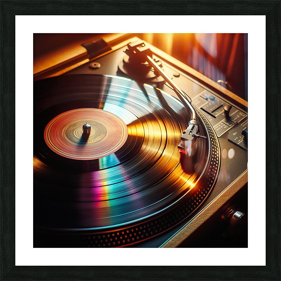 174 Turntable in motion Picture Frame print