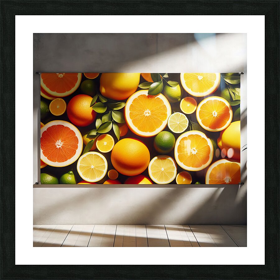 208 citrus banner Picture Frame print