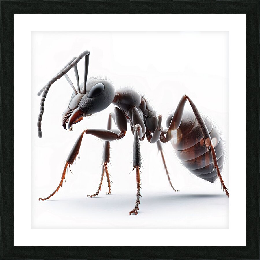 506 Ant white background Picture Frame print
