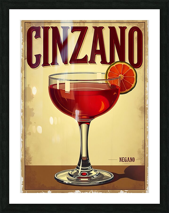 345 cinzano Picture Frame print