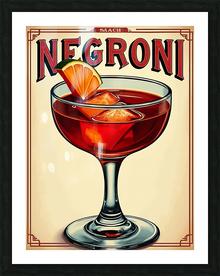 341 negroni Picture Frame print