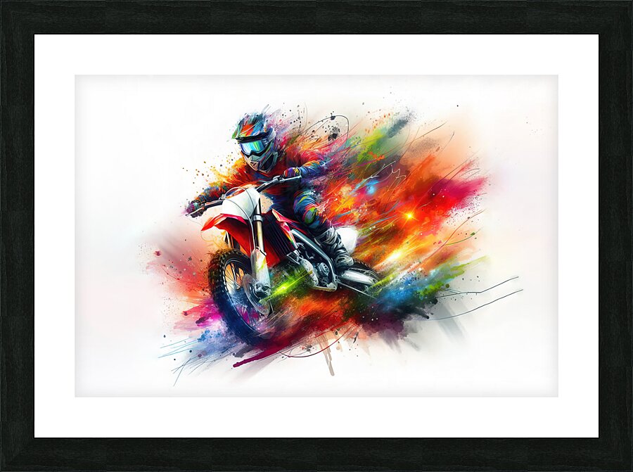 189 motocros Picture Frame print
