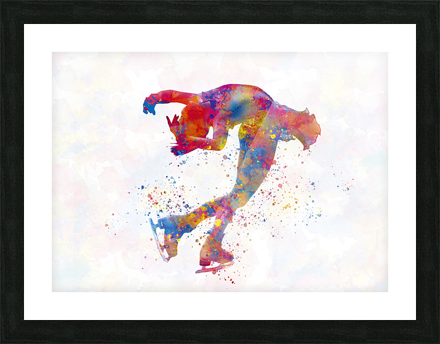 Ice skating Picture Frame print