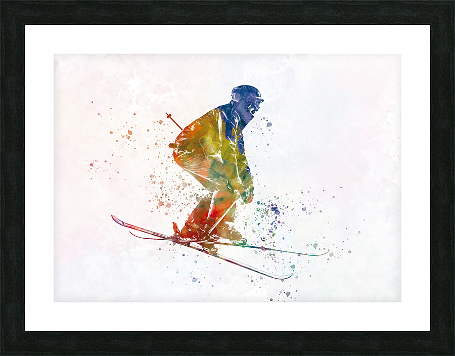 Skier Picture Frame print