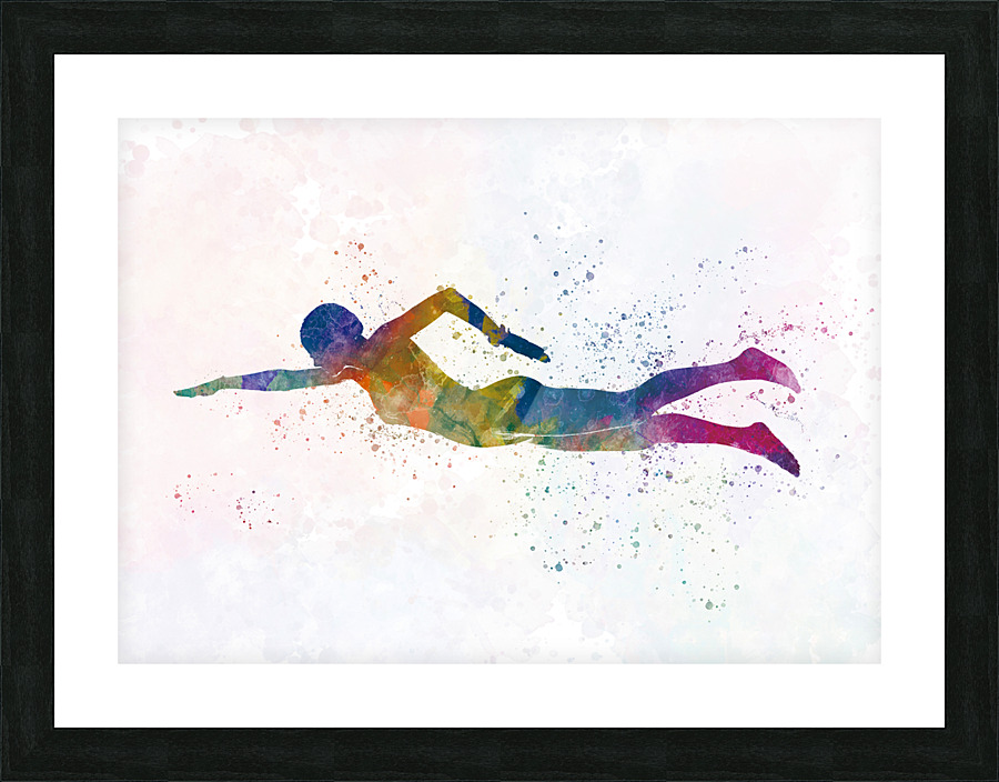 swimmer-swimming Picture Frame print
