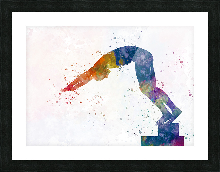 swimmer-swimming Picture Frame print