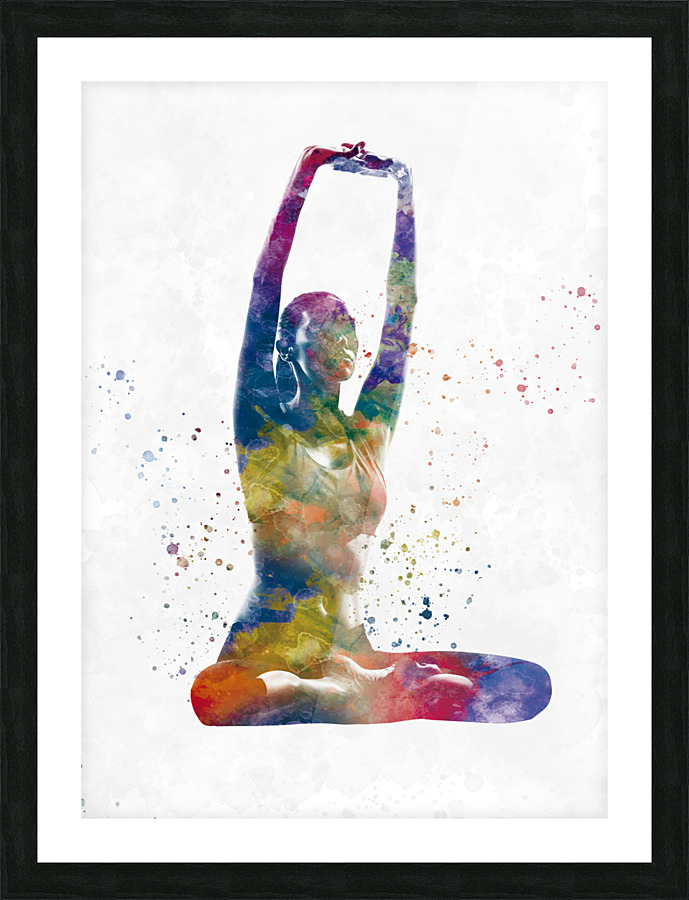 yoga-yoga exercise Picture Frame print