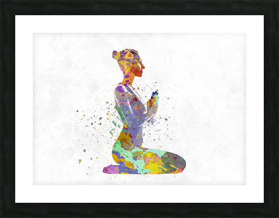 yoga-yoga exercise Picture Frame print