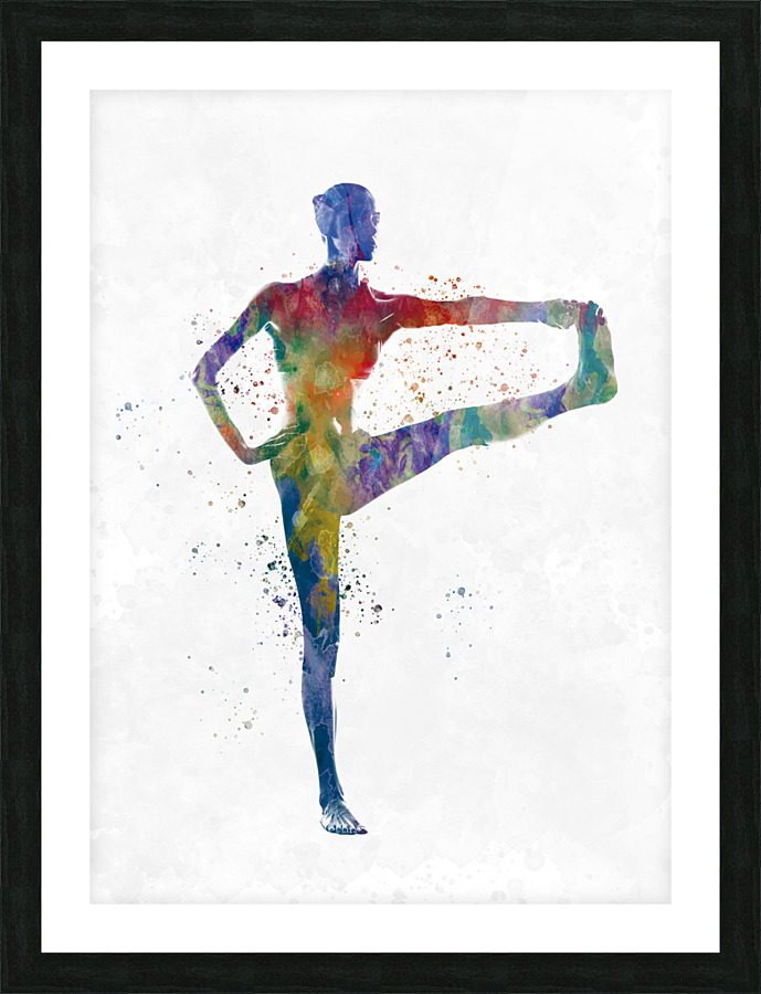 yoga-yoga exercise Picture Frame print