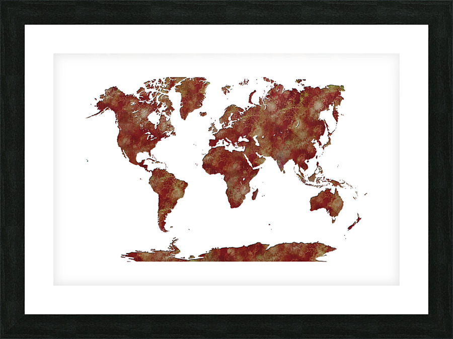 World map Picture Frame print