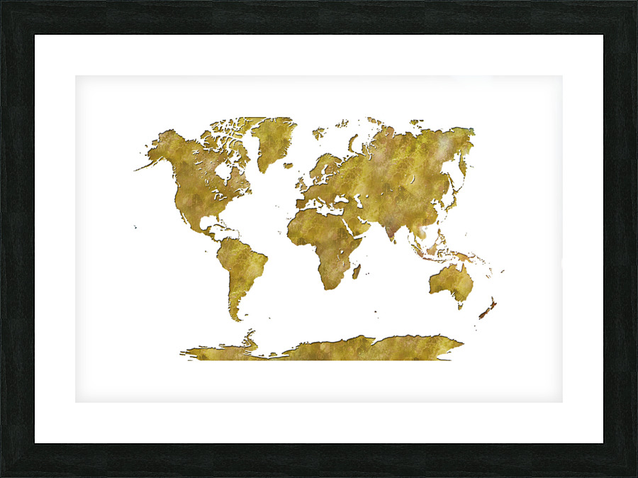 World map Picture Frame print