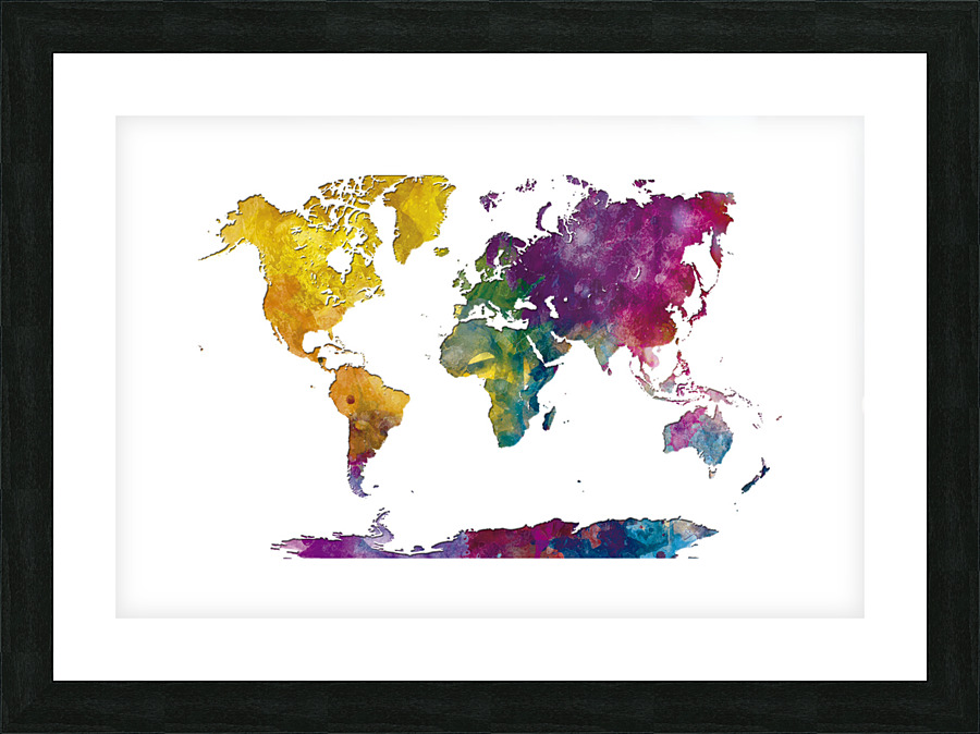  World map Picture Frame print