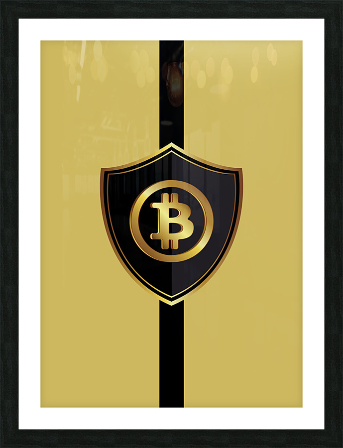 bitcoin logo Picture Frame print