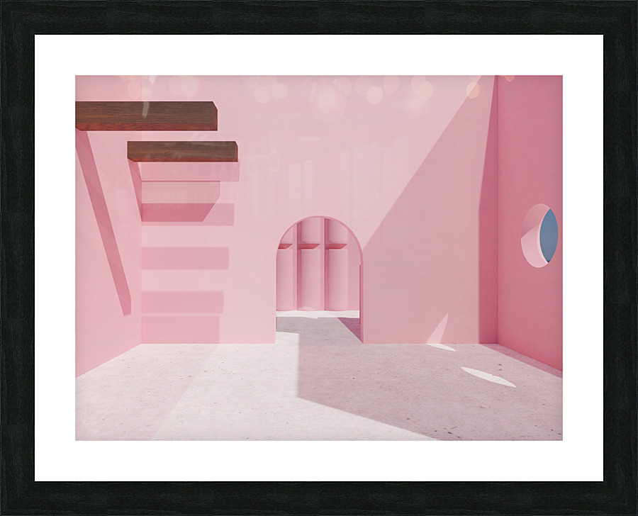 pink facade Picture Frame print