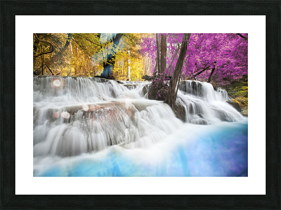 erawan waterfall Picture Frame print