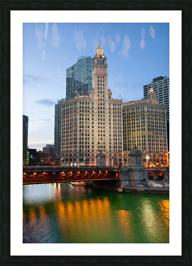 chicago riverside Picture Frame print