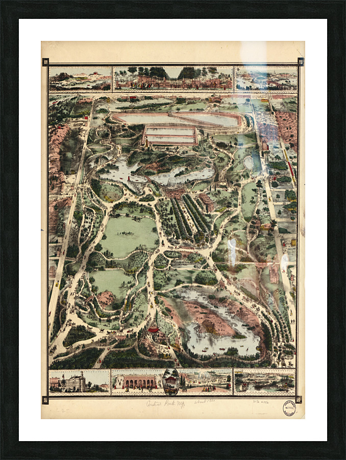 1423 philadelphia map maps old map 3 Picture Frame print