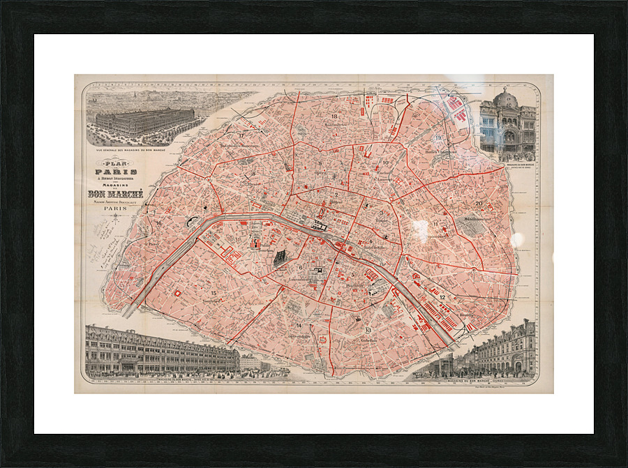 1526 maps old map 8 Picture Frame print