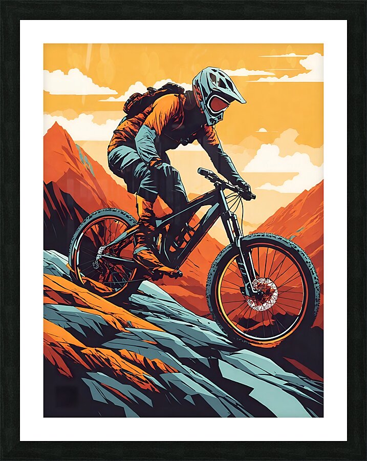 I descend on a vintage mtb Picture Frame print