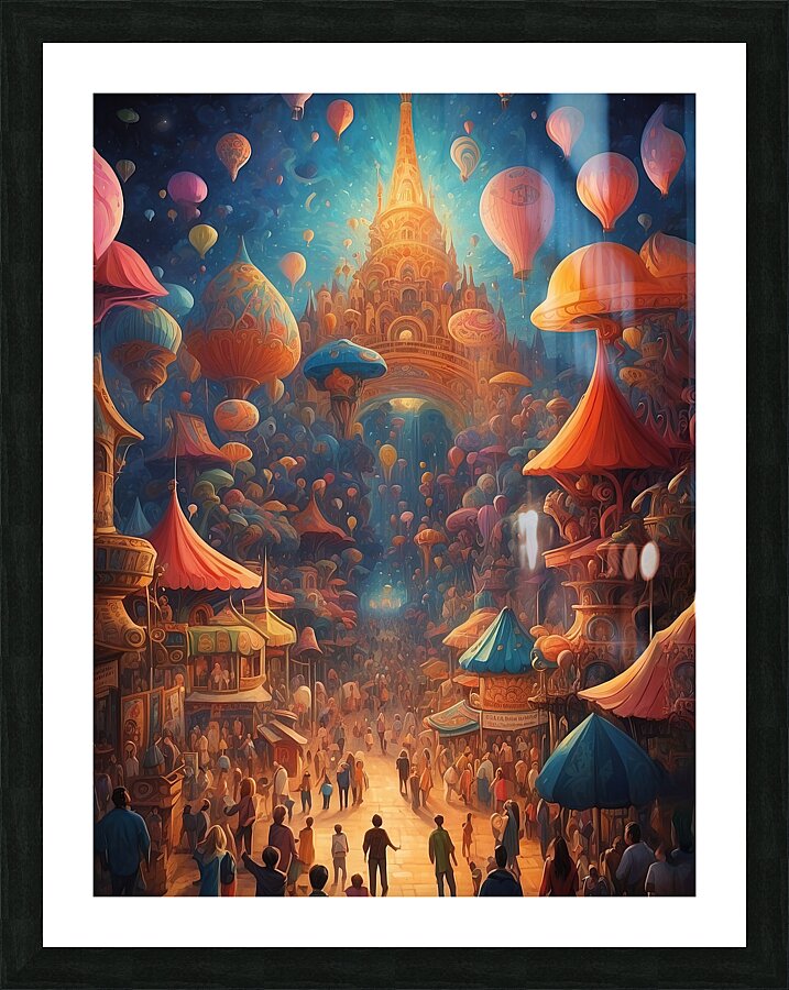 A city of the future Picture Frame print