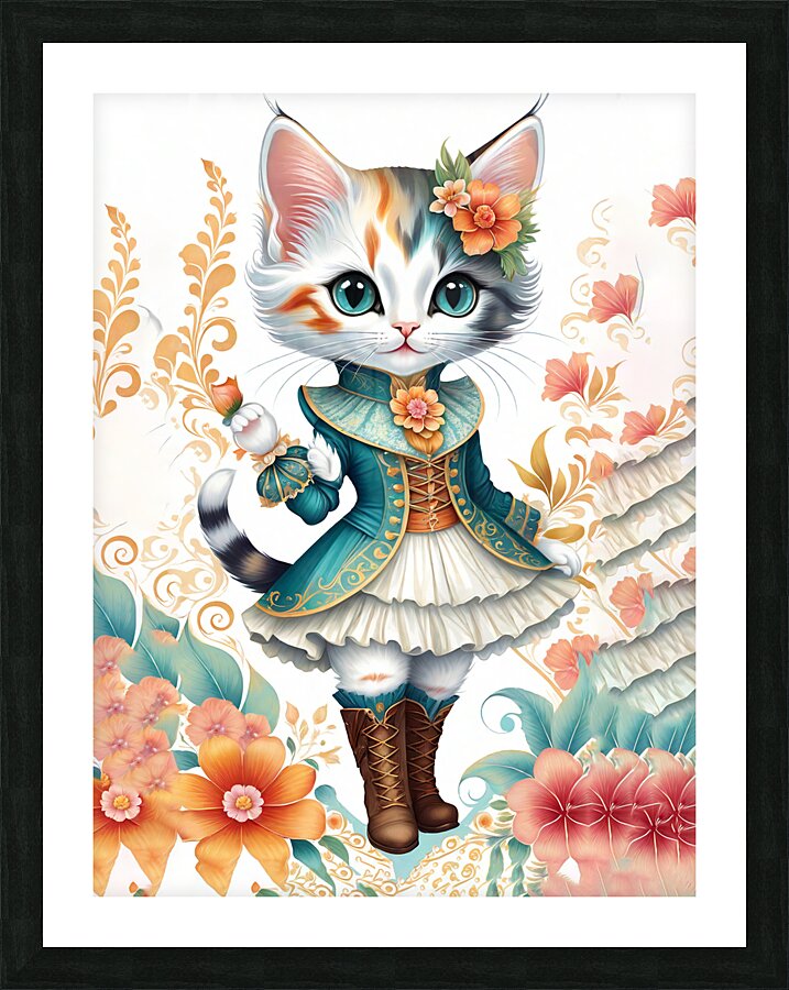 The conceited kitten Picture Frame print