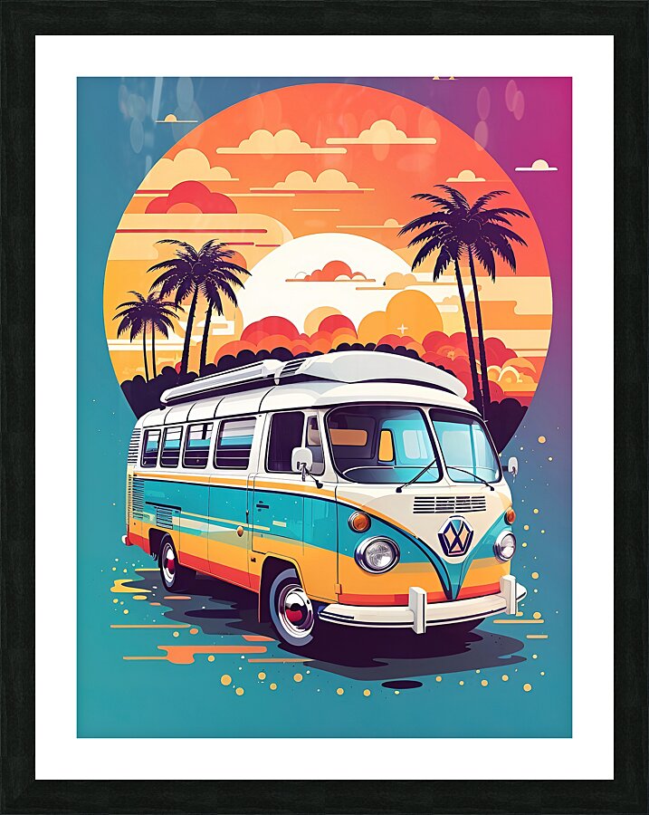 hippie van Picture Frame print