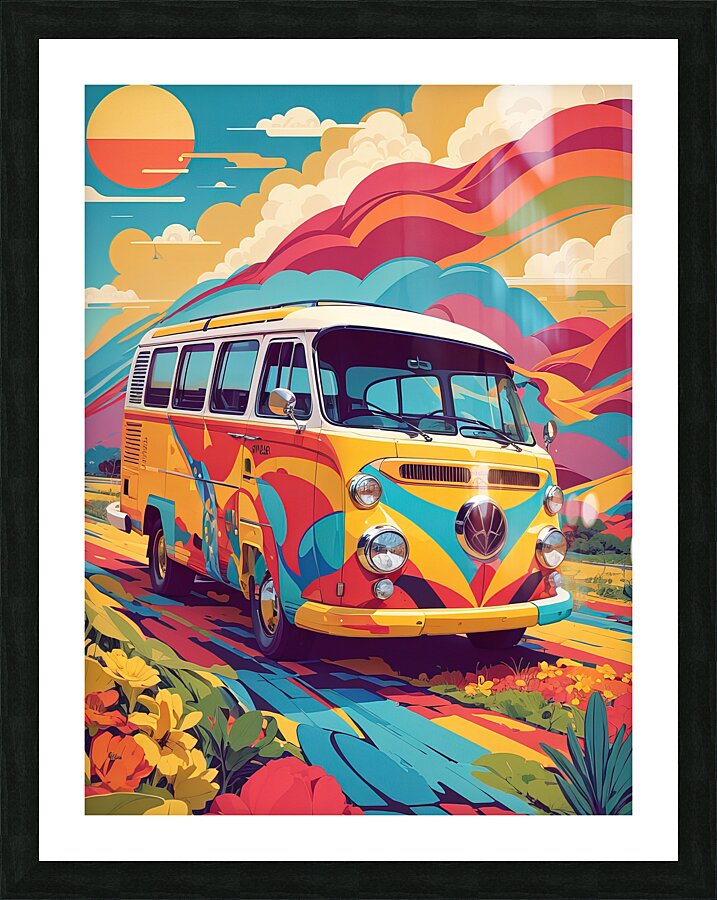 hippie van Picture Frame print
