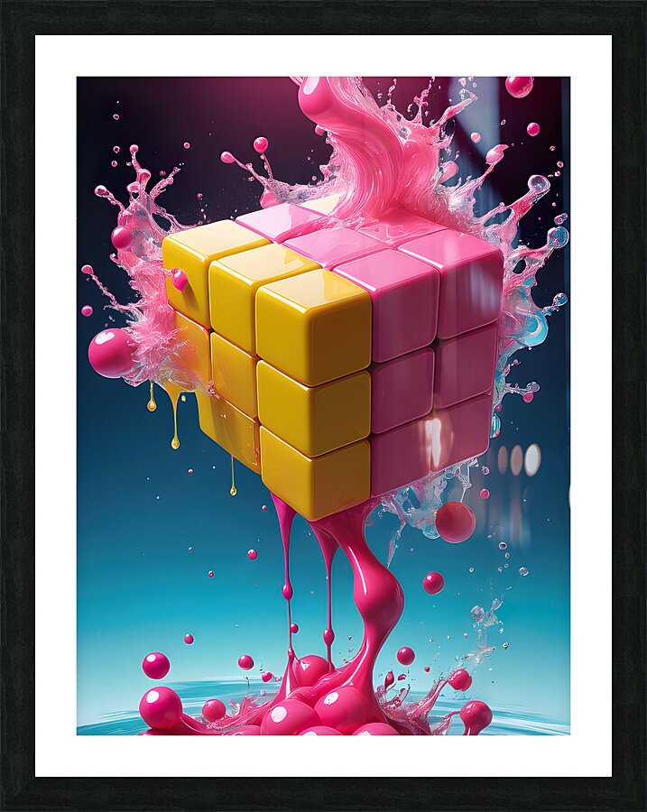 ruby cube Picture Frame print