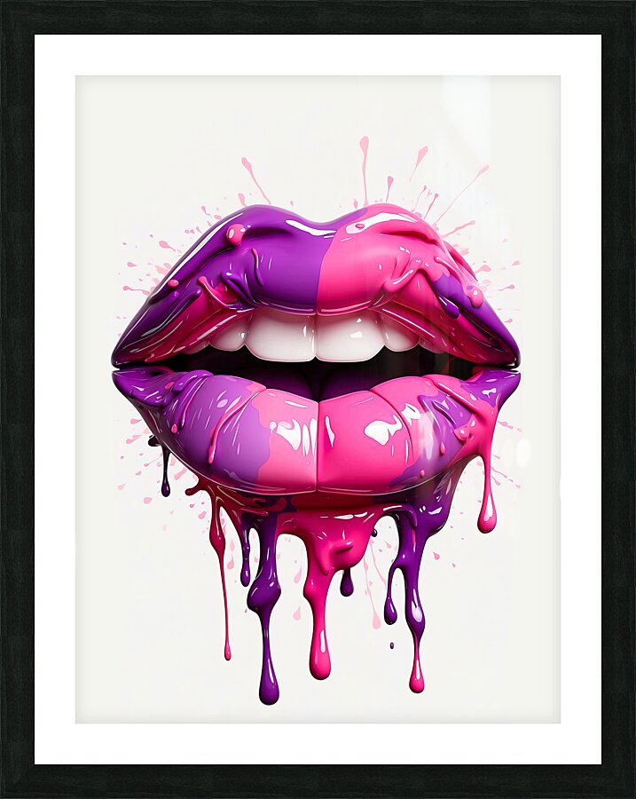 Lips and fluids Picture Frame print