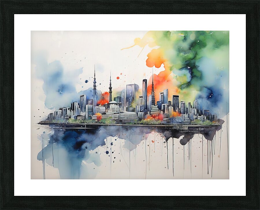 TOKIO SKYLINE Picture Frame print