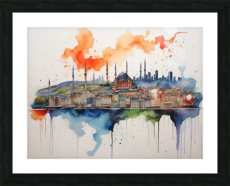 ISTAMBUL SKYLINE Picture Frame print