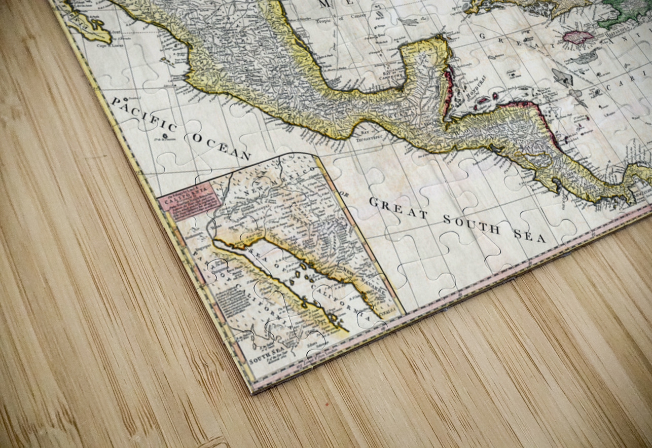 洋画・外国映画 MAPI 1600 america maps old map 16 by artvi Wall Art