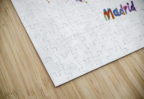 Madrid skyline in watercolor artvi puzzle