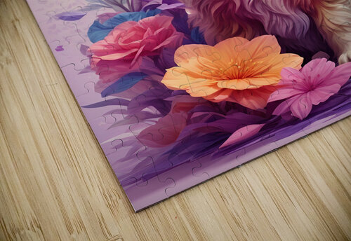 floral dog artvi puzzle