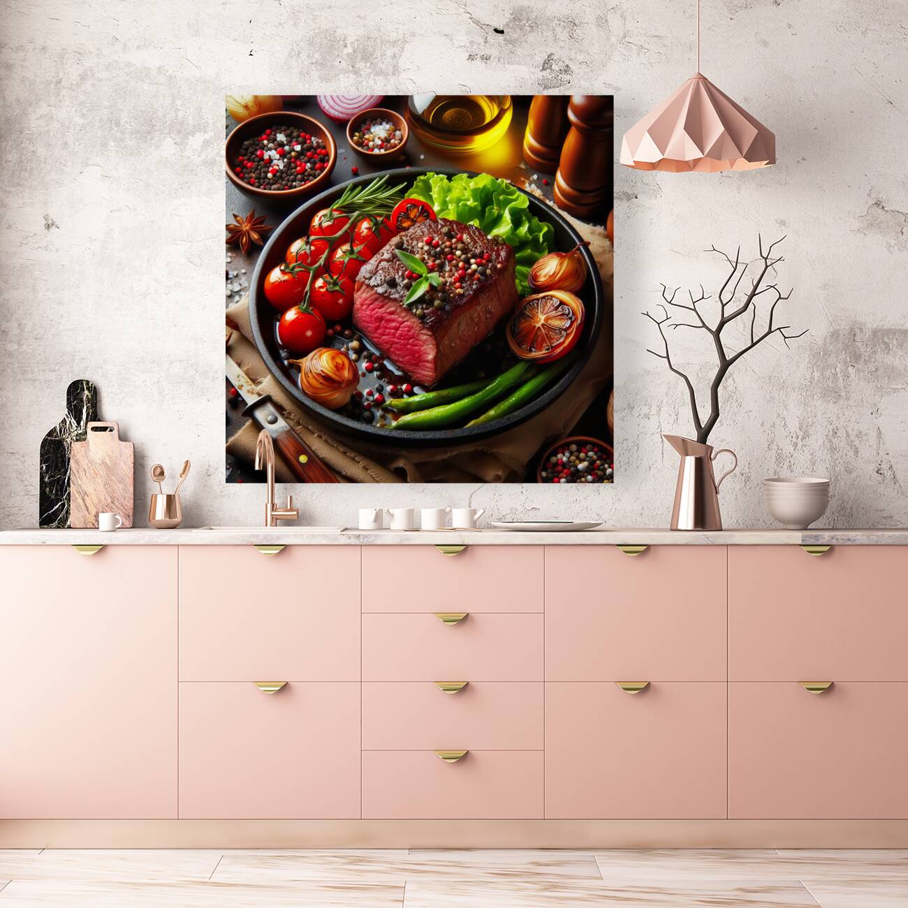 Beef fillet with vegetable garnish 1 Reproduction