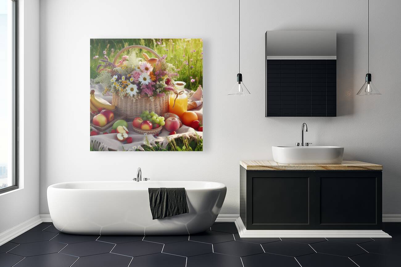 picnic basket in the countryside 8 Reproduction