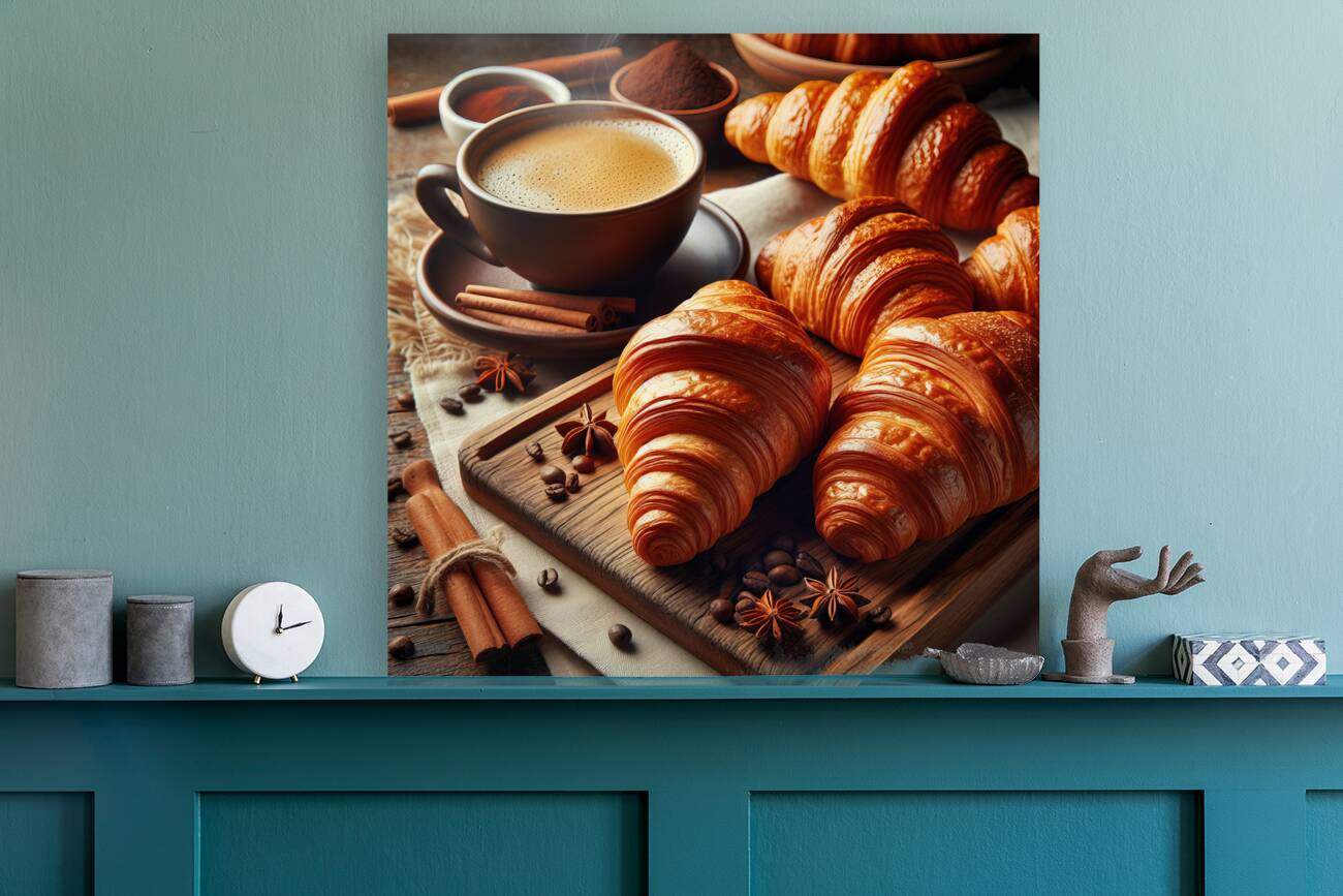 Food Assorted fluffy pastries including croissant 1714906459.8304 Reproduction