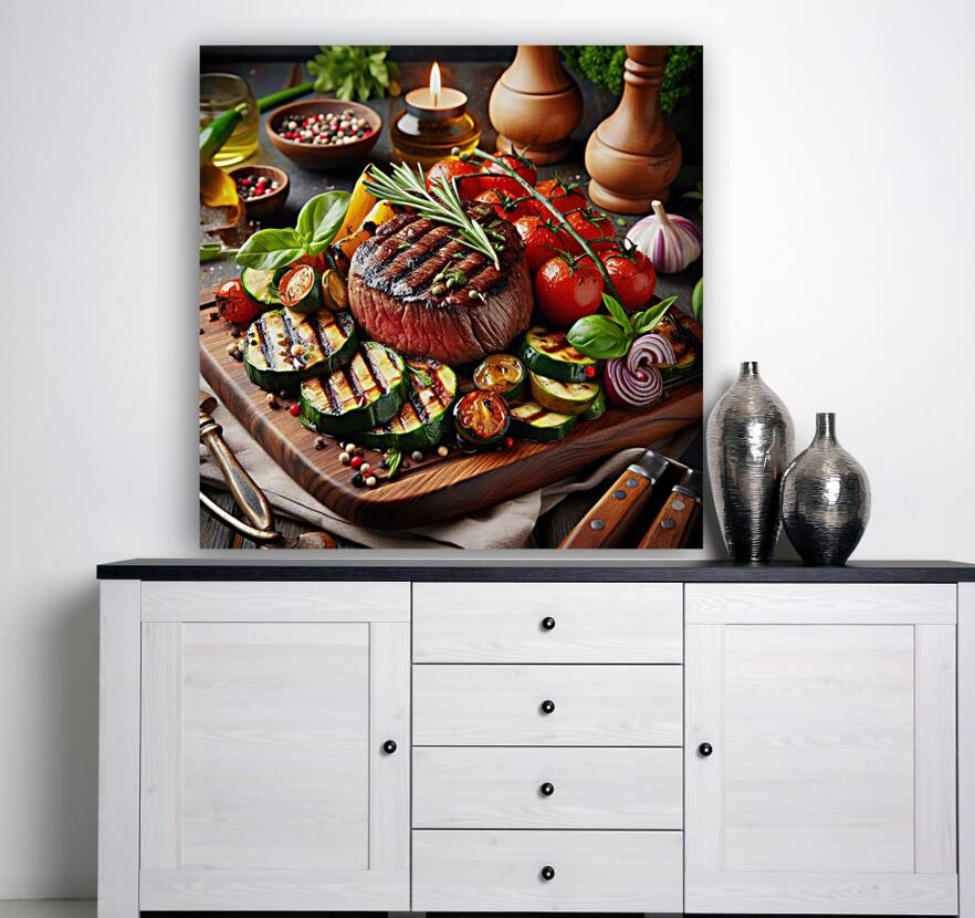 Succulent and juicy portions of grilled steak ser 1715096750.6025 Reproduction