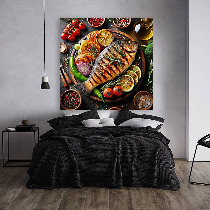 Fish fillet with vegetable garnish healthy diet b 1715272828.1343 Reproduction