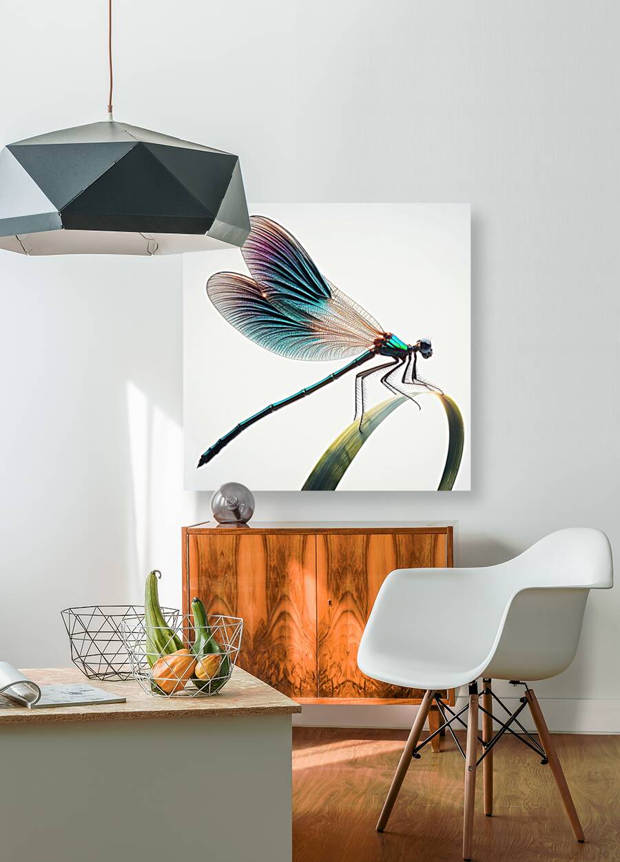 Dragonfly isolated on white 8 Reproduction