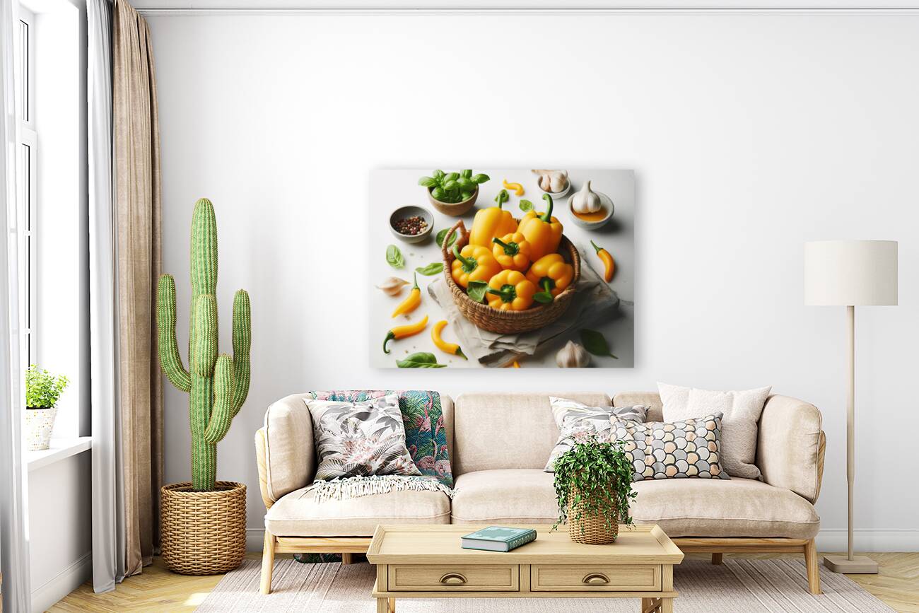 Red green yellow peppers food 15 Reproduction