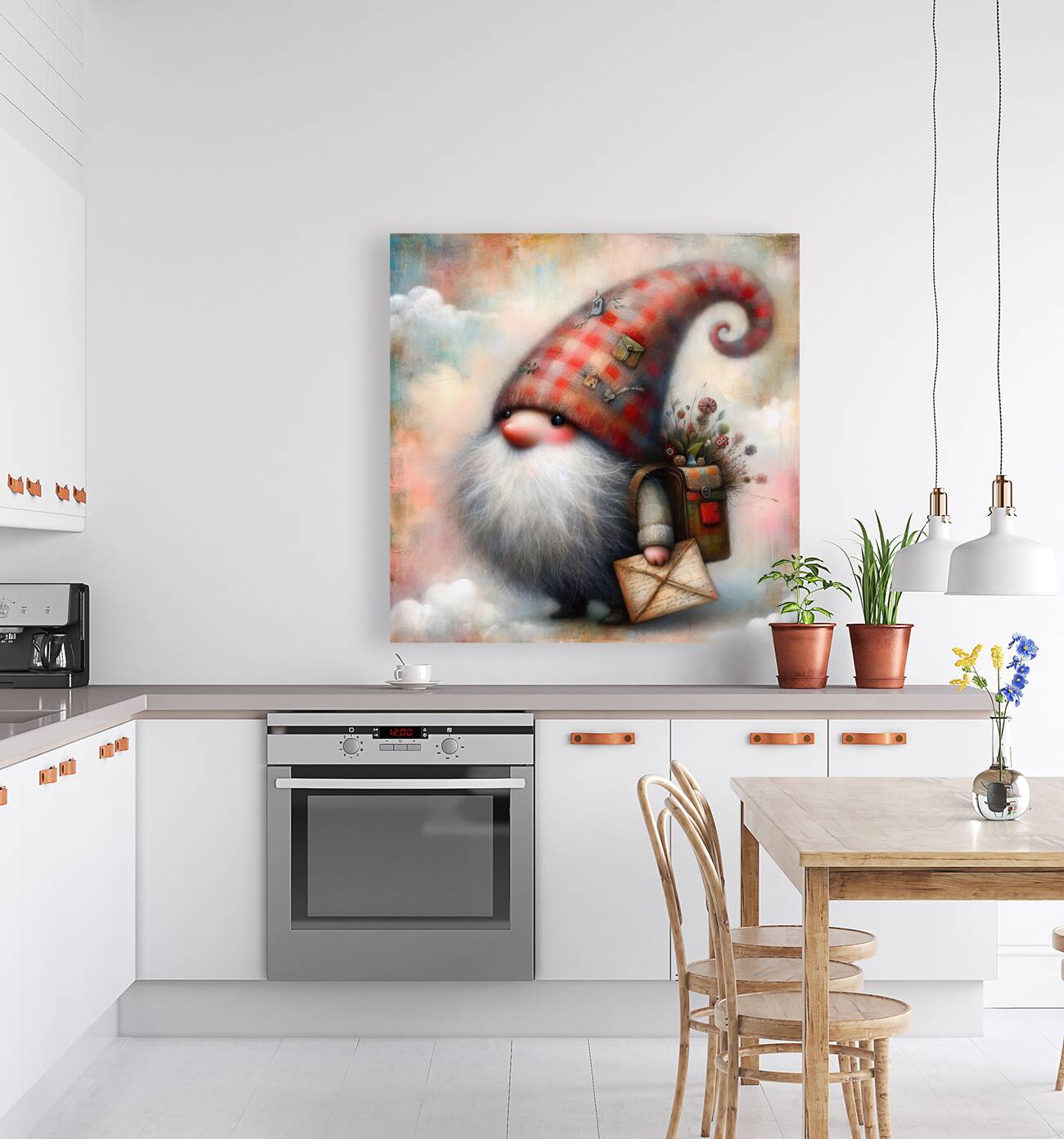 05 Mixed media painting of a whimsical nomeelf.jp Reproduction